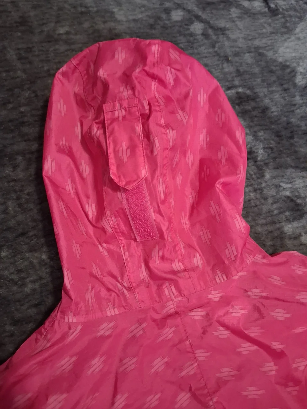 Lands' End Pink Hooded Full Zip Windbreaker Rain Jacket Girls Size L (14-16)